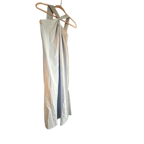Commense Maxi Dress Halter Neck Sleeveless Slit Light Blue‎ XS - Picture 3 of 7